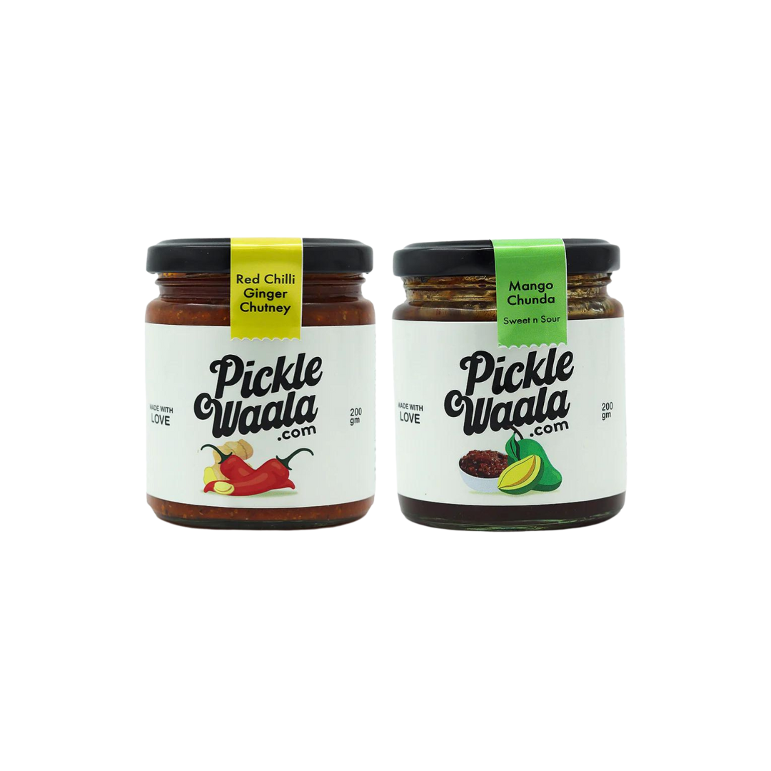 Red Chilli Ginger Chutney  + Mango Chunda Chutney